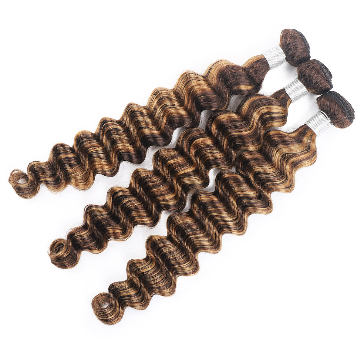 P4/27 Highlight Human Hair Bundles – Brown & Honey Blonde