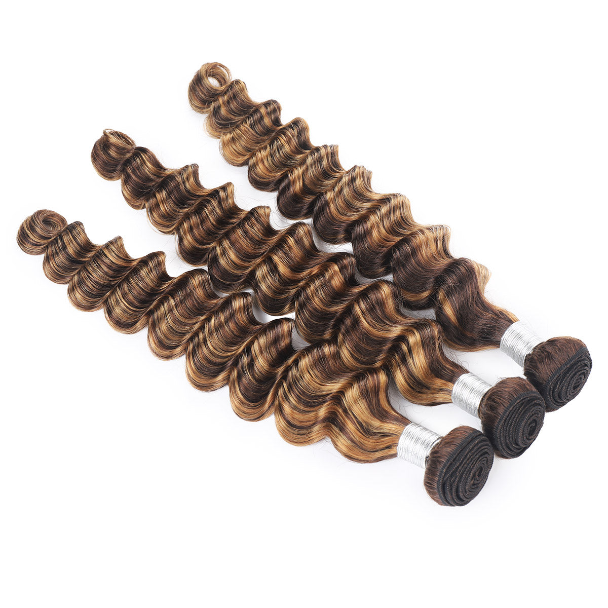P4/27 Highlight Human Hair Bundles – Brown & Honey Blonde