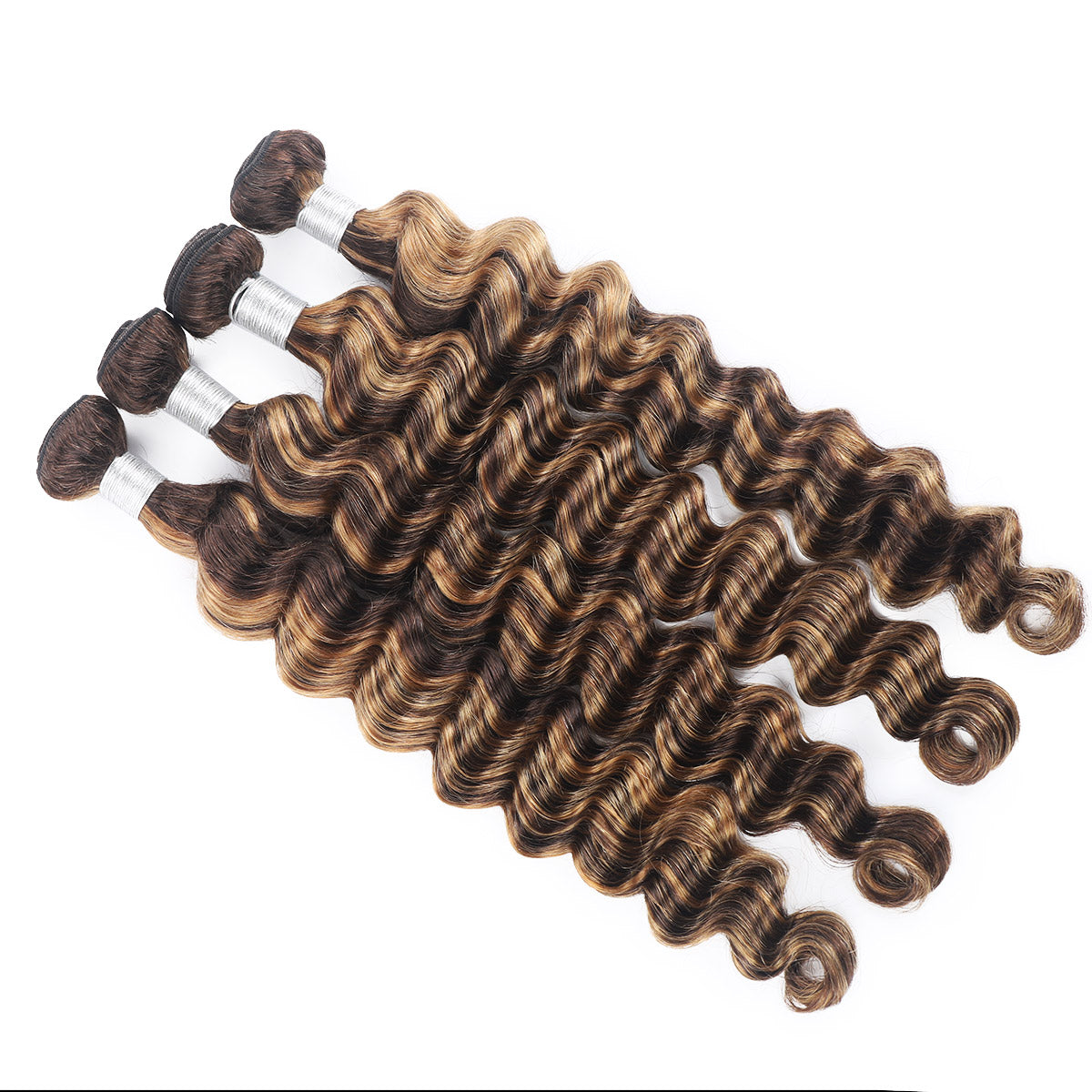 P4/27 Highlight Human Hair Bundles – Brown & Honey Blonde