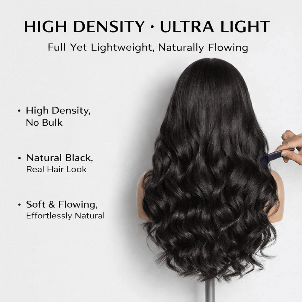 [210%-250% Density] FlexiGrip™ 13x6 HD Lace Body Wave Wig Glueless 100% Human Hair