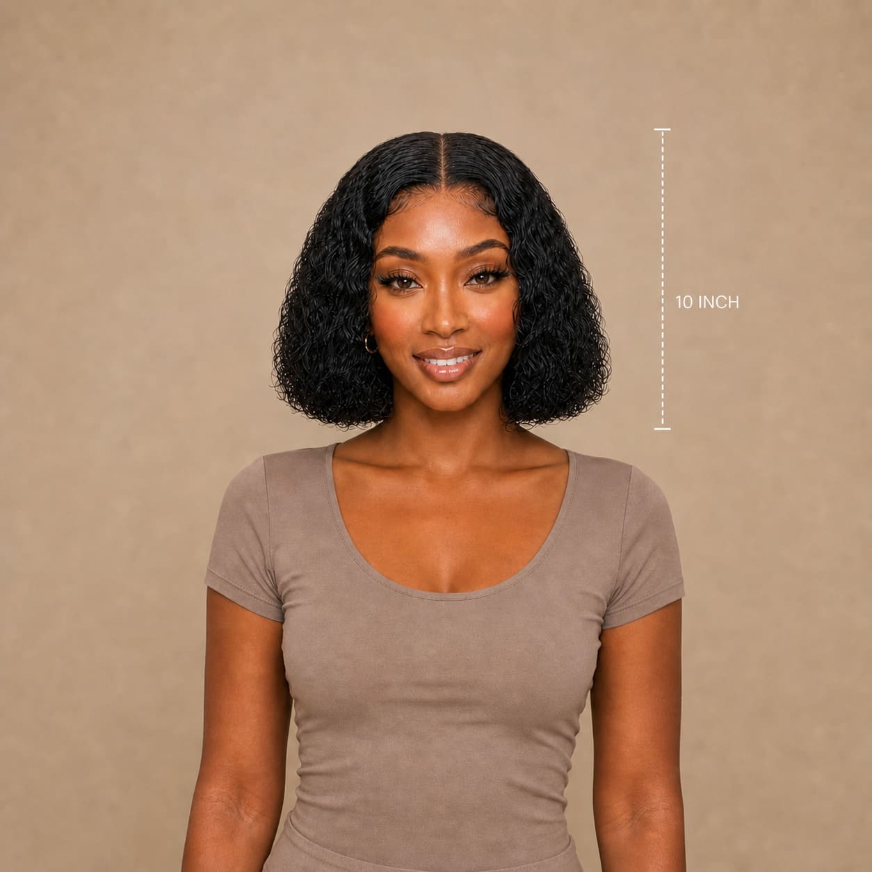 Natural Black Water Wave Bob Wig