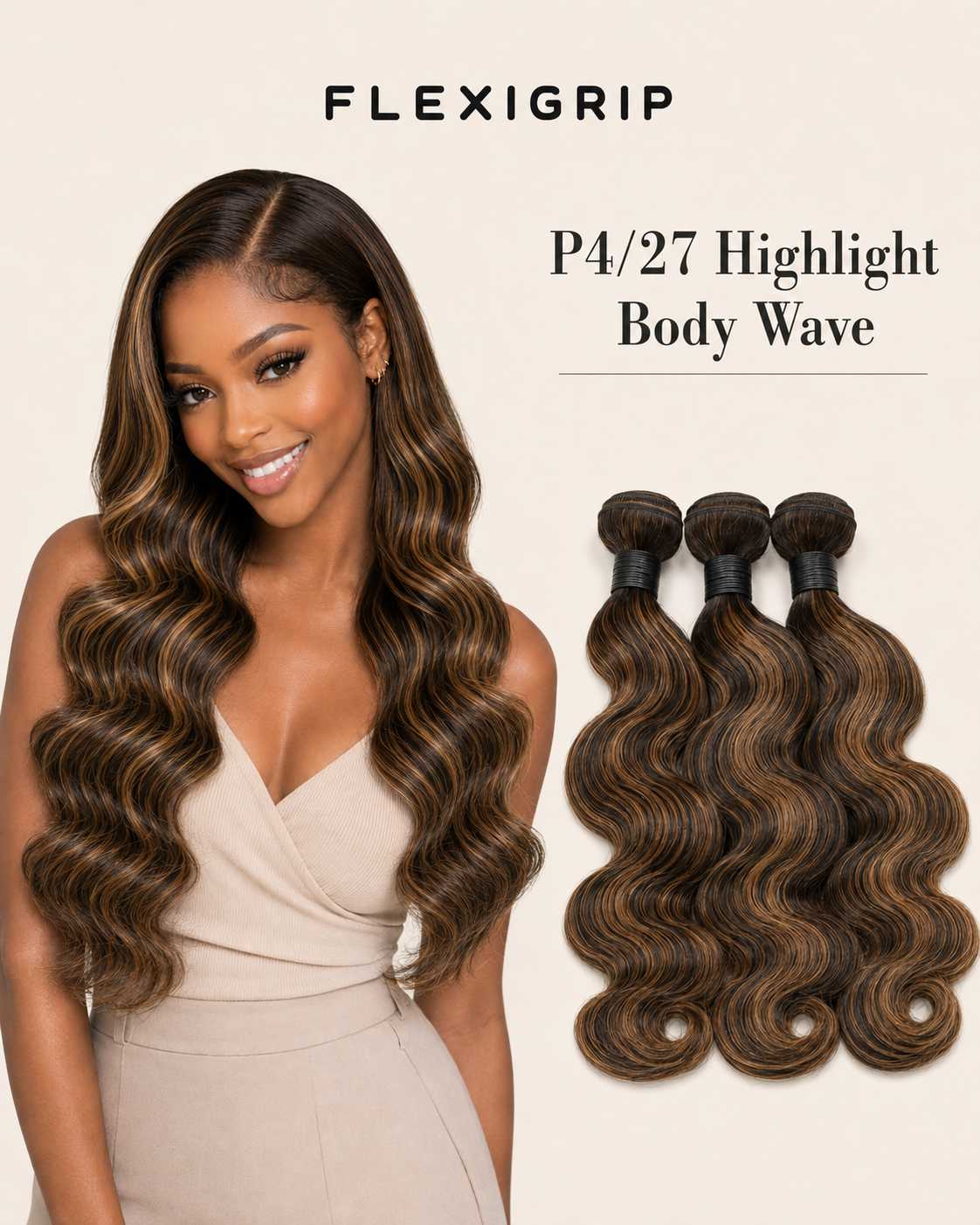 P4/27 Highlight Human Hair Bundles – Brown & Honey Blonde