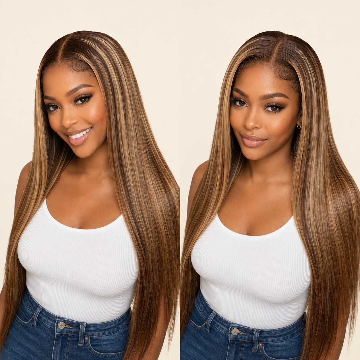 P4/27 Highlight Human Hair Bundles – Brown & Honey Blonde