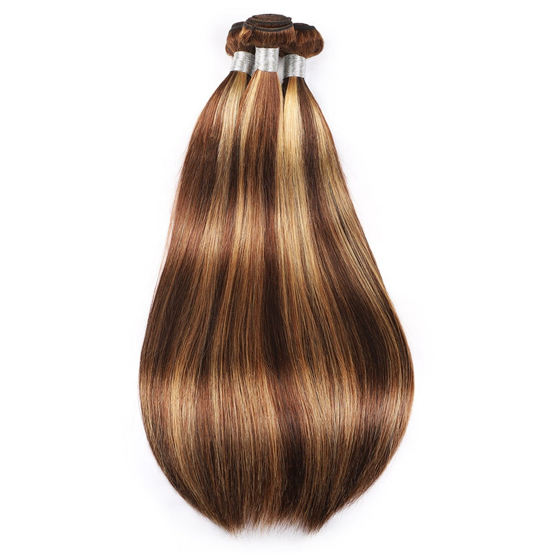 P4/27 Highlight Human Hair Bundles – Brown & Honey Blonde