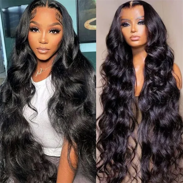 FLEXIGRIP 13x6 Body Wave HD Lace Front Wigs Human Hair for Women Lace Front Human Hair Wig with Baby Hair Natural Black