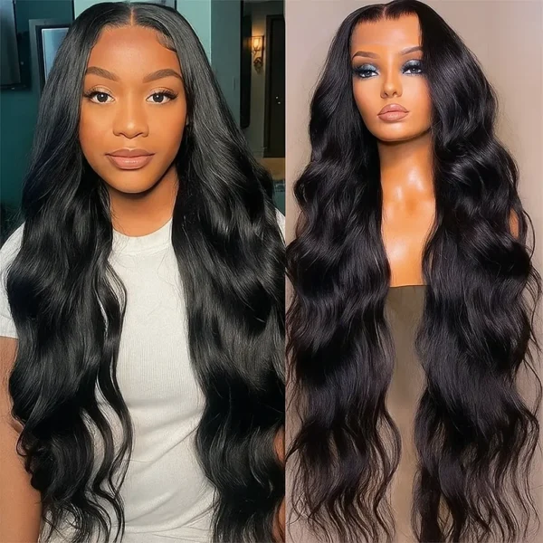 FLEXIGRIP 13x6 Body Wave HD Lace Front Wigs Human Hair for Women Lace Front Human Hair Wig with Baby Hair Natural Black