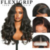FLEXIGRIP 13x6 Body Wave HD Lace Front Wigs Human Hair for Women Lace Front Human Hair Wig with Baby Hair Natural Black