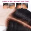 FLEXIGRIP 13x6 Body Wave HD Lace Front Wigs Human Hair for Women Lace Front Human Hair Wig with Baby Hair Natural Black