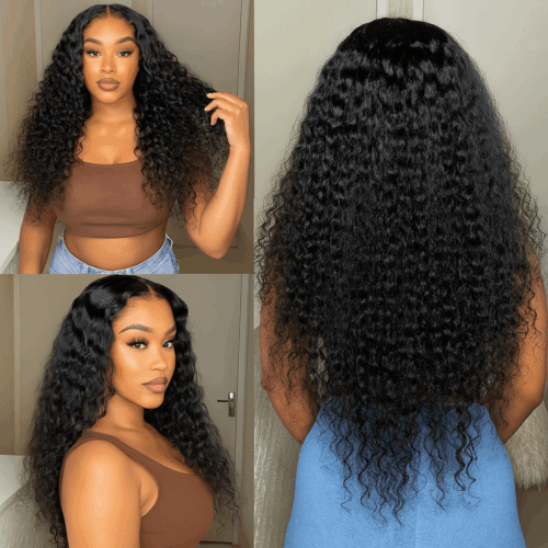 FLEXIGRIP  13x6 Real HD Invisible Lace Frontal Wigs Water Wave Human Hair Wigs