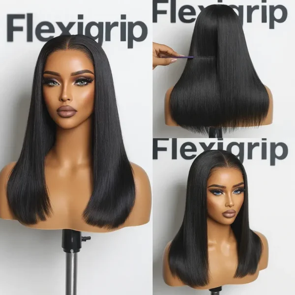 Flexigrip 13x6 Lace Frontal Wigs Straight Hair Skinlike HD Lace Human Hair Wigs Long Inches Brazilian Virgin Hair