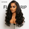 FLEXIGRIP 13x6 Body Wave HD Lace Front Wigs Human Hair for Women Lace Front Human Hair Wig with Baby Hair Natural Black