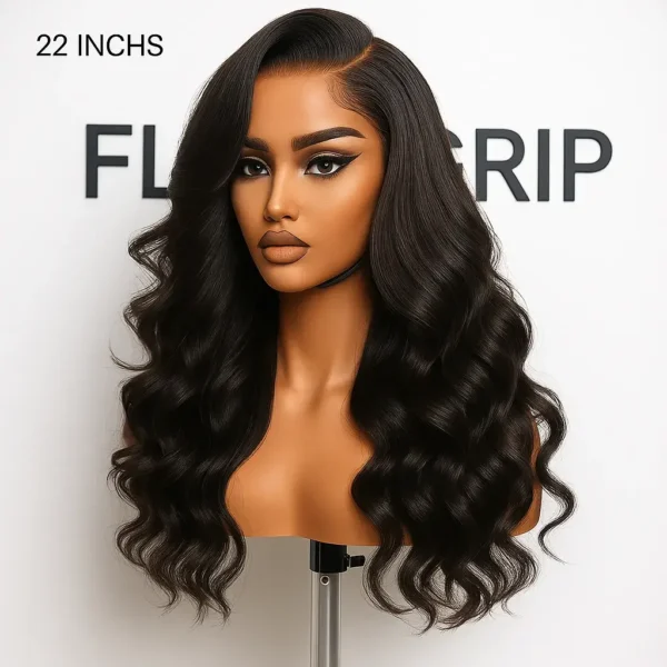 FLEXIGRIP 13x6 Body Wave HD Lace Front Wigs Human Hair for Women Lace Front Human Hair Wig with Baby Hair Natural Black