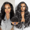 FLEXIGRIP 13x6 Body Wave HD Lace Front Wigs Human Hair for Women Lace Front Human Hair Wig with Baby Hair Natural Black