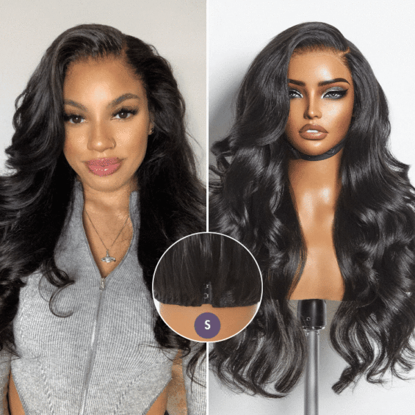 FLEXIGRIP 13x6 Body Wave HD Lace Front Wigs Human Hair for Women Lace Front Human Hair Wig with Baby Hair Natural Black