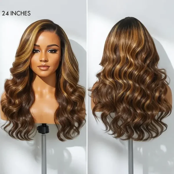 FLEXIGRIP 13x6 Body Wave HD Lace Front Wigs Human Hair for Women Lace Front Human Hair Wig with Baby Hair Natural Black